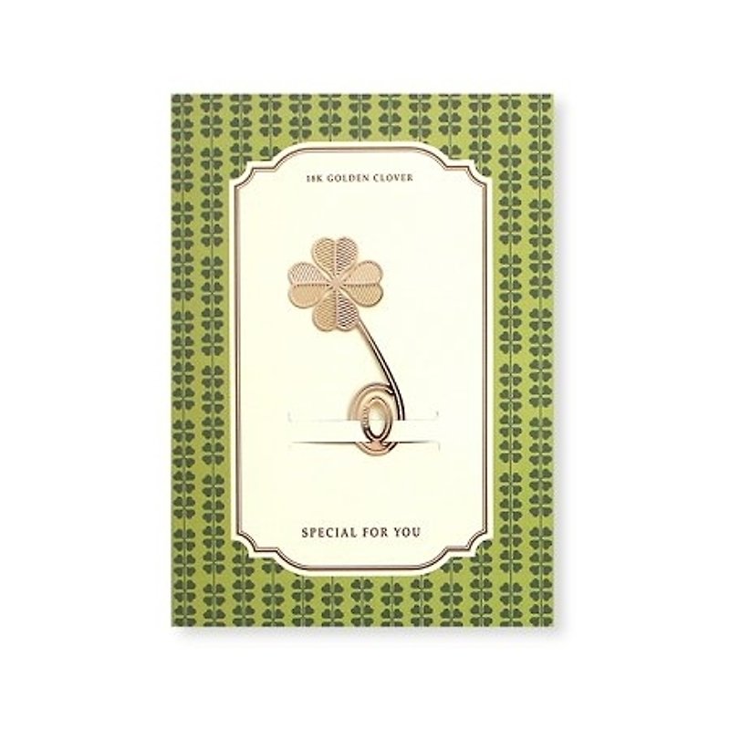 bookfriends-18K gold natural style bookmarks - Clover, BZC24173 - ที่คั่นหนังสือ - โลหะ สีทอง