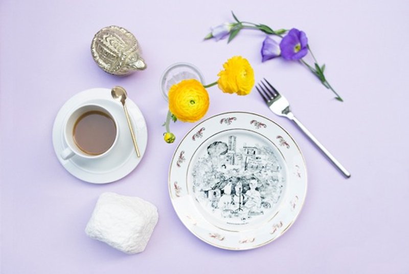 <The Most Beautiful Now> Series Dinner Plate/Heroes Will Not Come (Small) plate DON'T WAIT FOR THE HERO Taiwan-made limited edition - Small Plates & Saucers - Other Materials 