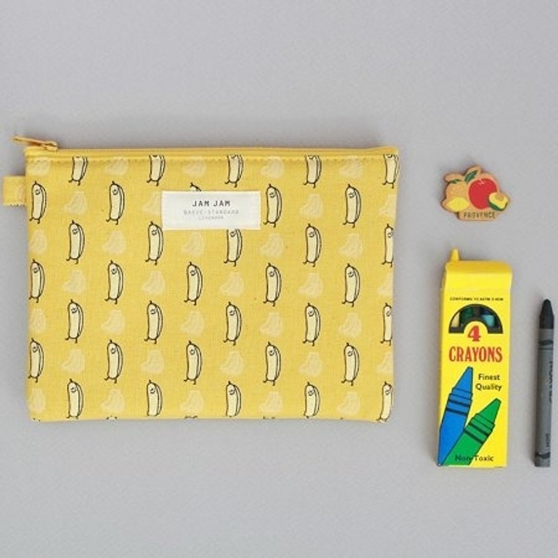 Dessin-jam jam-purpose forest animals canvas bags M-Mr.Banana, LWK95010 - Toiletry Bags & Pouches - Other Materials Yellow