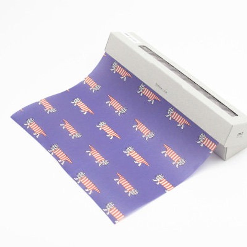 Self-adhesive and paper wrapping mt mt Wrap x Lisa Larson [MTWRAP18] - วัสดุห่อของขวัญ - กระดาษ สีน้ำเงิน