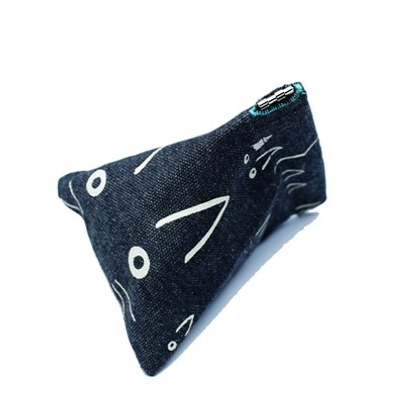 Noafamily, round eyes and cat Noah multipurpose purse _BK (A606-BK) - Coin Purses - Other Materials Black