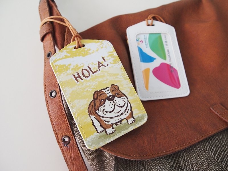 Multifunction card sleeve key ring -Hola! English Bulldog - Other - Other Materials 