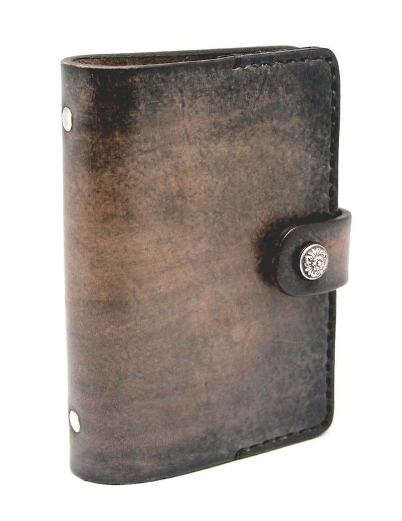 Texture hand-stained smoked leather 5-inch notebook - Notebooks & Journals - Genuine Leather 