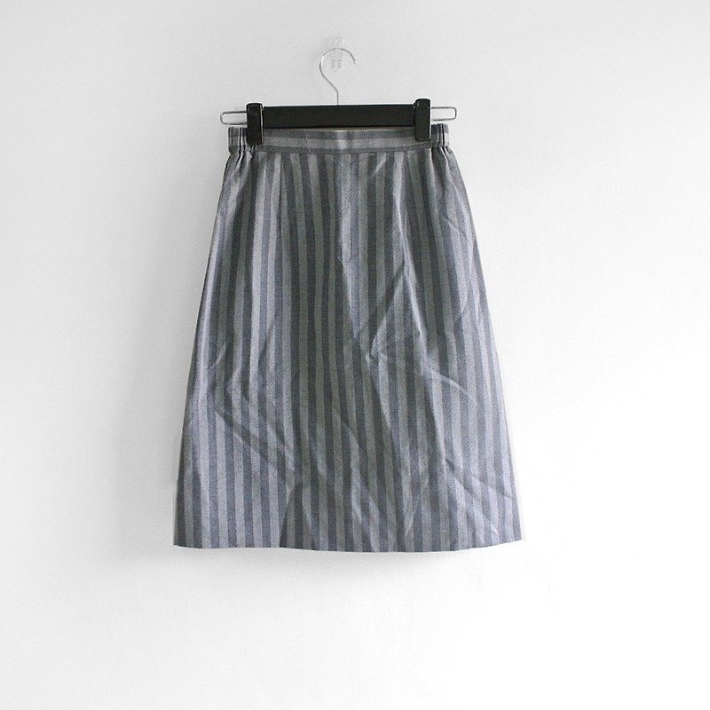 │Slowly│ lines. Ash. Vintage skirt │ Nippon .vintage. Retro Japanese girl. Whims - กระโปรง - วัสดุอื่นๆ สีเทา