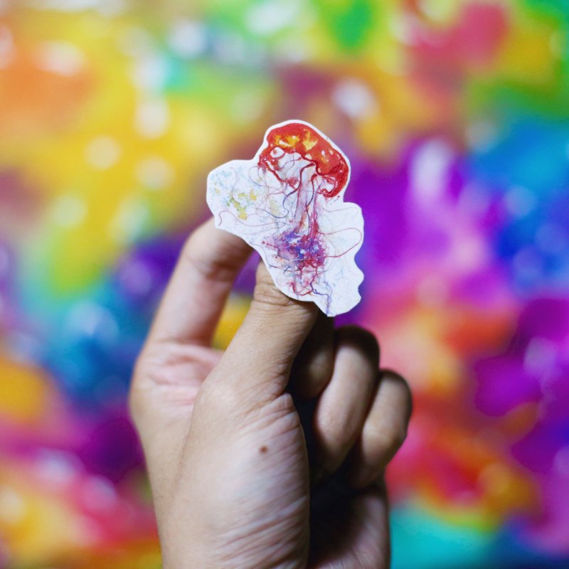 スモールバッジAN-005 - ブローチ - プラスチック レッド