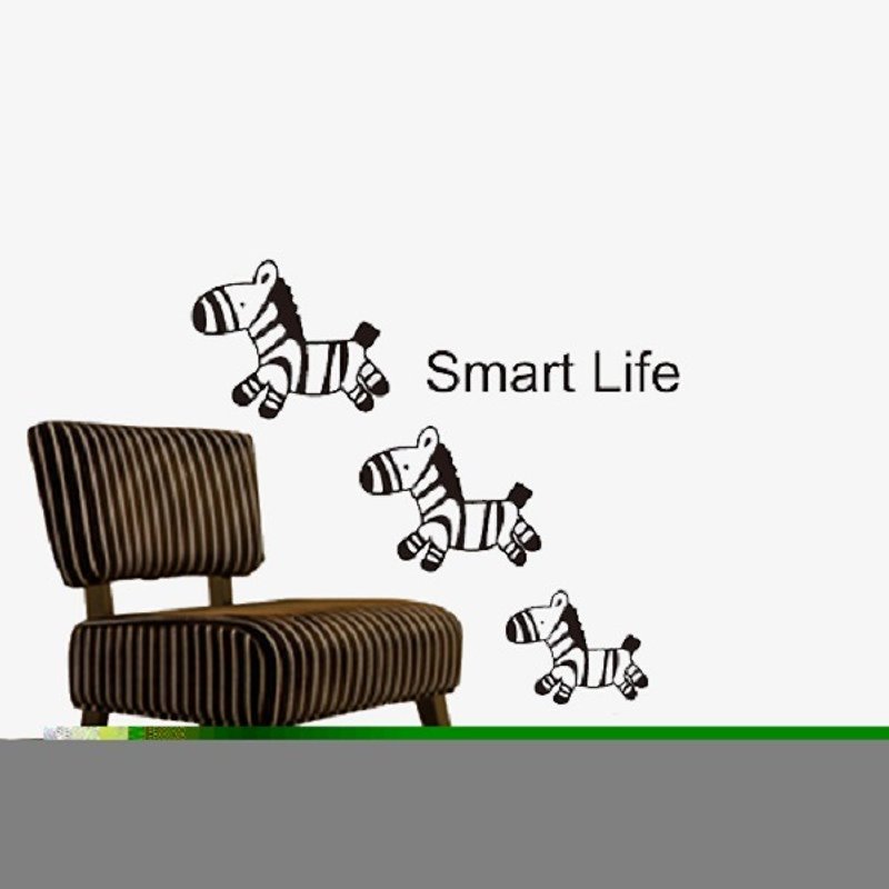 "Smart Design" creative non-marking wall sticker◆Small zebra 8 colors are available - Wall Décor - Plastic Pink