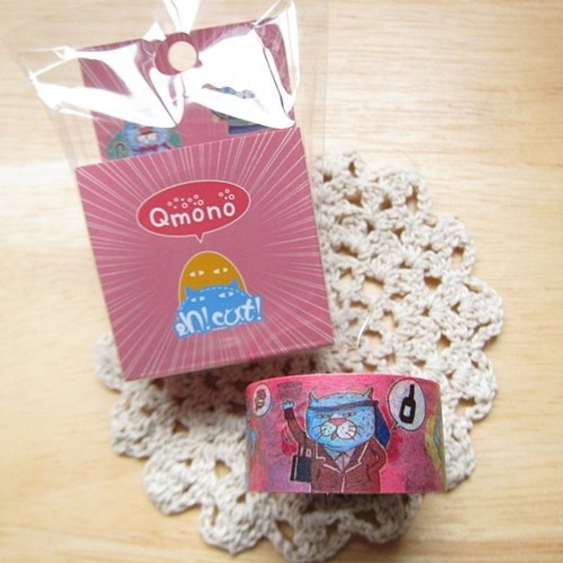 Qmono x [eh!cat!] Co-branded paper tape [Cat Transformation (QMT-EH01)] Role Playing - มาสกิ้งเทป - กระดาษ หลากหลายสี