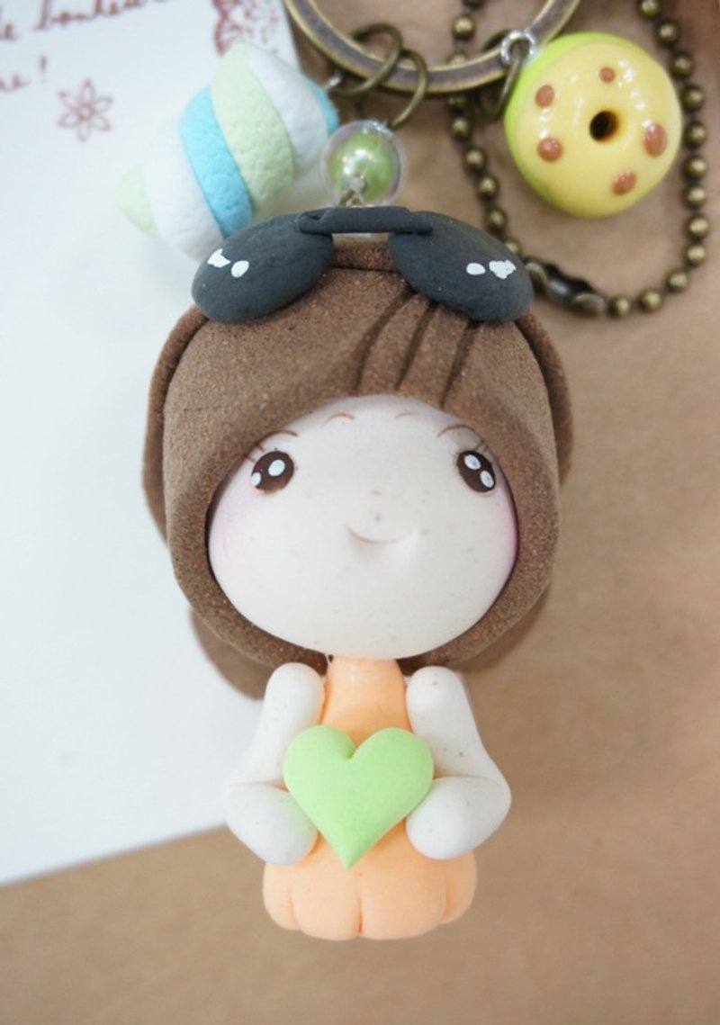 Koli girl doll handmade necklace strap Multifunction - ตุ๊กตา - วัสดุอื่นๆ สึชมพู