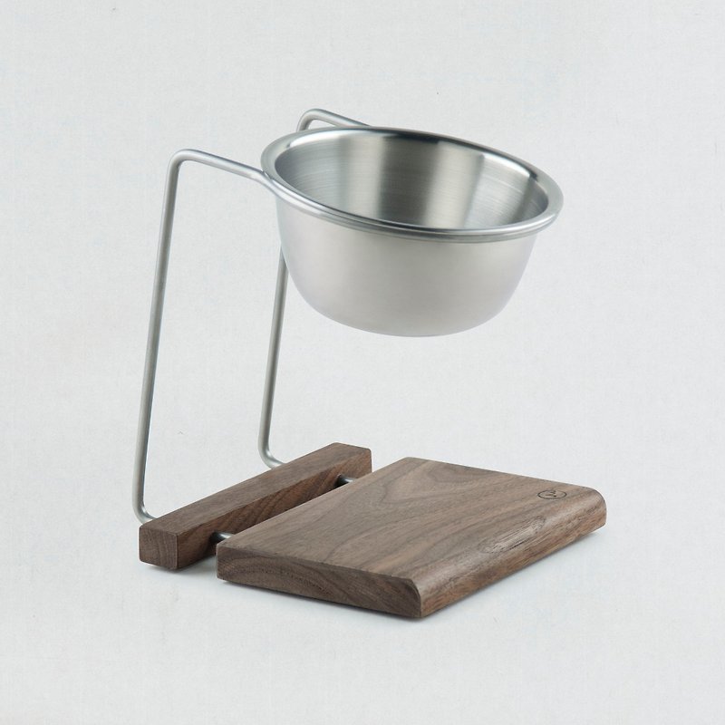 【拍拍】原木寵物托高碗架(胡桃木色) - 食器 - 木製 カーキ