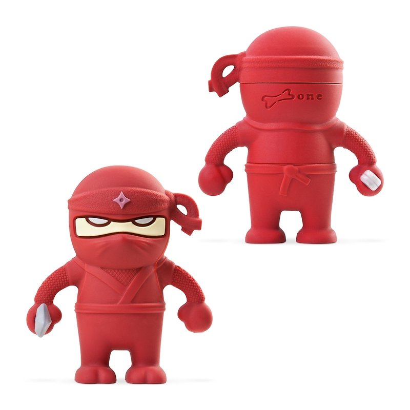 Bone / Ninja Dual Driver 忍者雙頭隨身碟 (16G) - 紅 - USB 隨身碟 - 矽膠 紅色