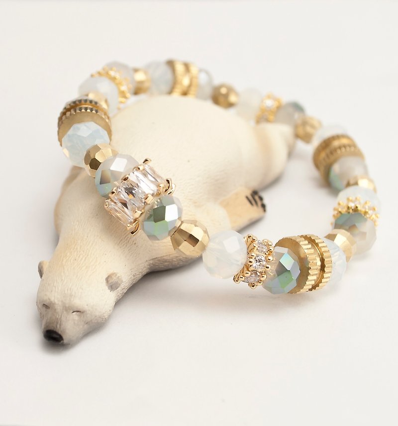 // La Don // [Elastic Bracelet - Guardian - polar green] for Cindy Hsu - Bracelets - Other Metals Gold
