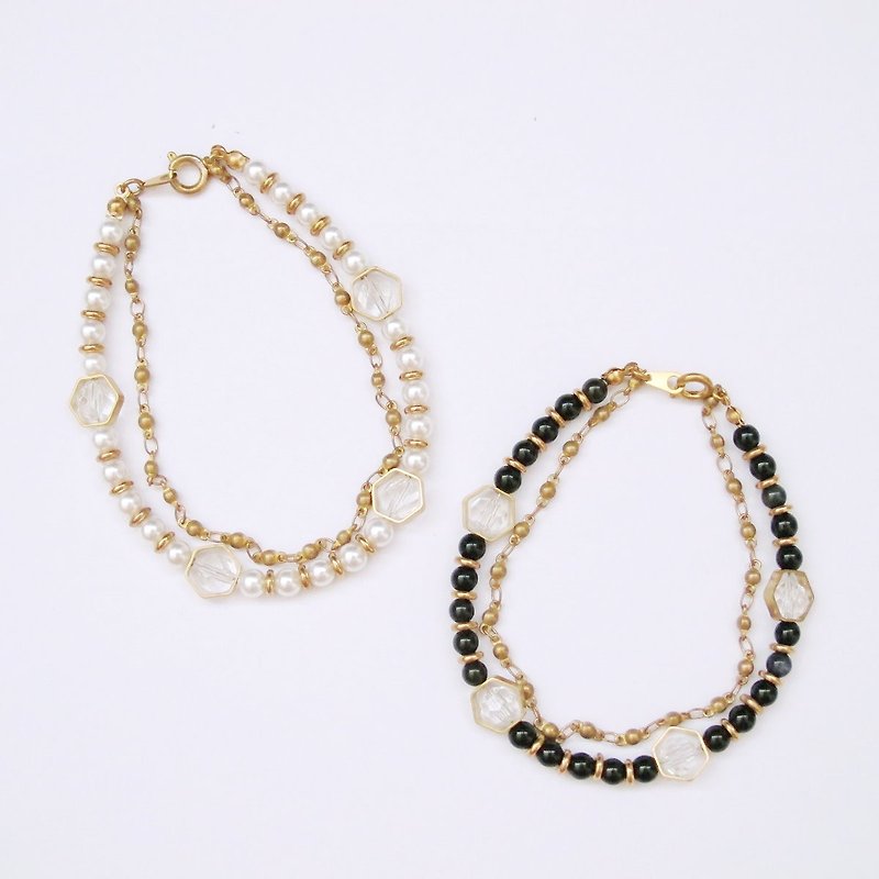 Orange Mu] [MUCHU stars. Natural stone agate crystal brass shell pearl bracelet / wristband - Bracelets - Other Materials Multicolor