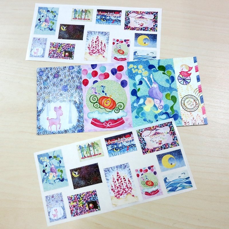Christopher stamp stickers - fairy country - สติกเกอร์ - กระดาษ หลากหลายสี