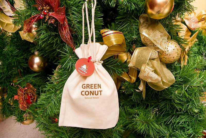 加購區 | 聖誕包裝 束口收納袋 - 化妝包/收納袋 - 棉．麻 白色