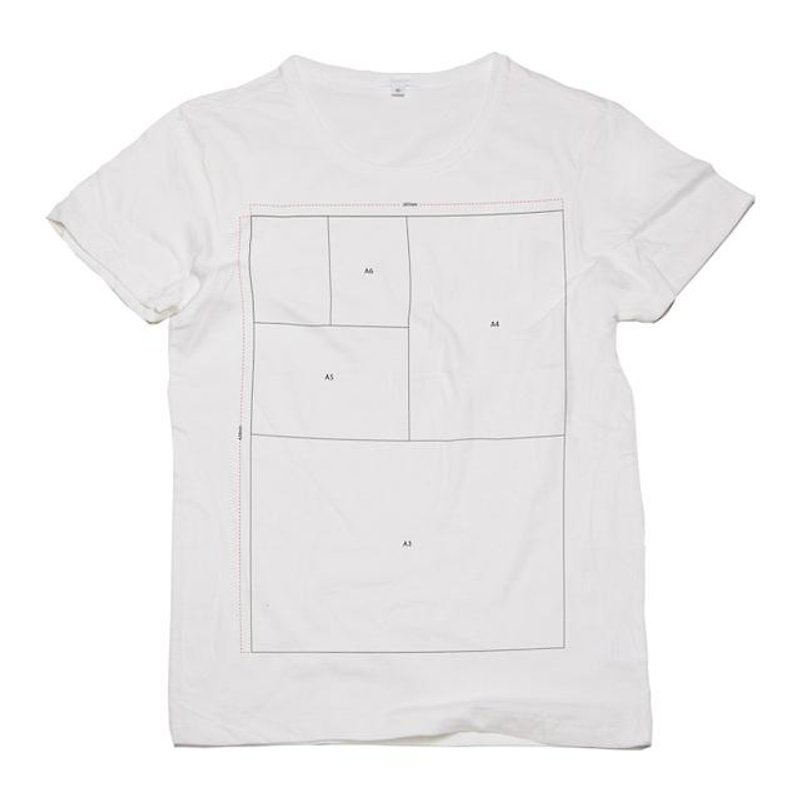 Actual size !! A3, A4, A5, A6 Funny T-shirt Unisex XS ~ XL size Tcollector - Women's T-Shirts - Cotton & Hemp White