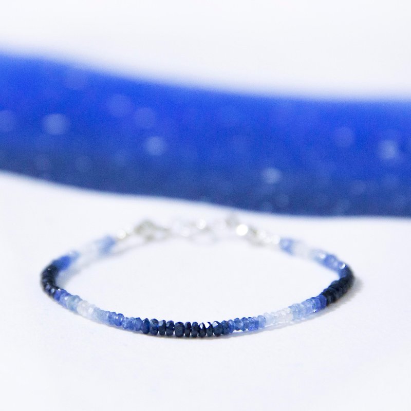 Moonlight Starry / Gradually - Sapphire 925 Silver Bracelet - Bracelets - Gemstone Blue