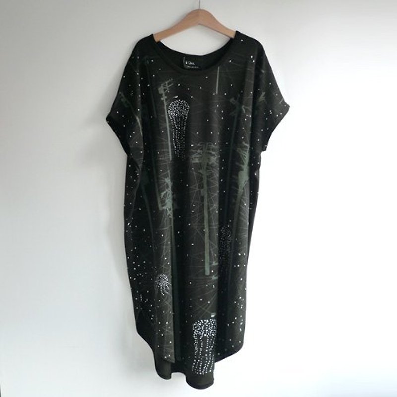 Urb Jellyfish Firefly City / Long oval with rope - One Piece Dresses - Cotton & Hemp Gray