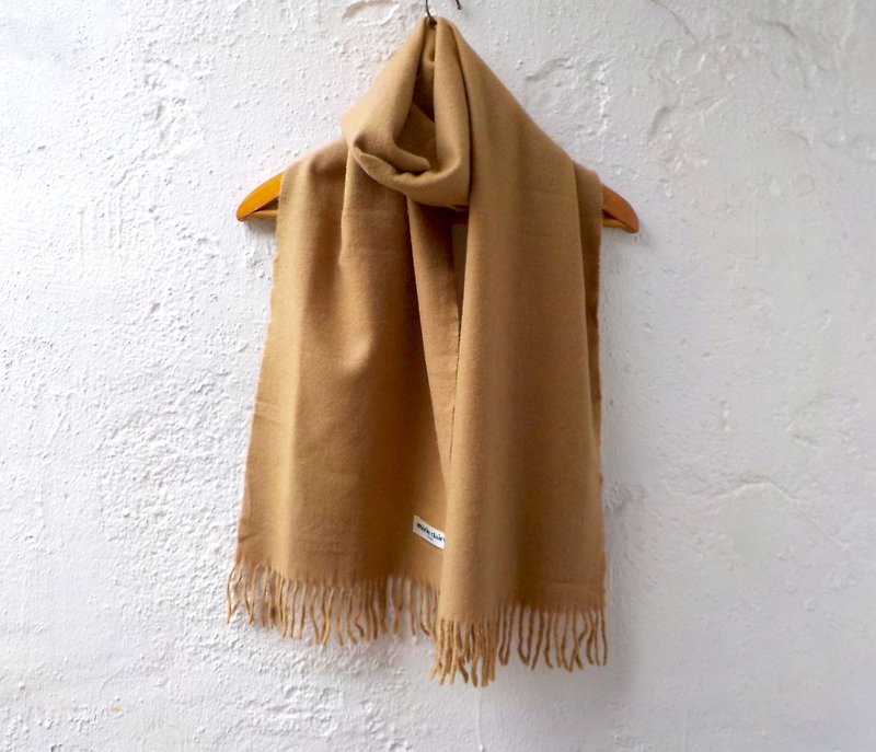 FOAK vintage scarves camel Marie Claire - ผ้าพันคอ - วัสดุอื่นๆ สีทอง