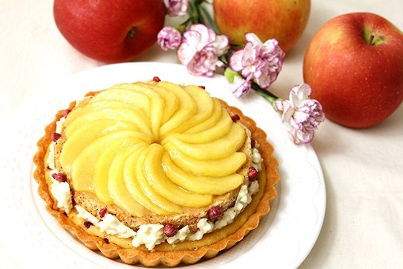 華盛頓蘋果塔 | 新鮮蘋果與多層次夾層的迷人味蕾組合 - 蛋糕/甜點 - 新鮮食材 黃色