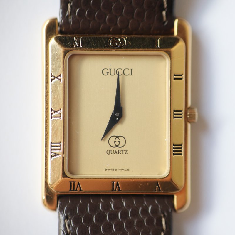 A ROOM MODEL - VINTAGE，PC-0021 GUCCI黑色方形手錶 - 女錶 - 其他金屬 黑色