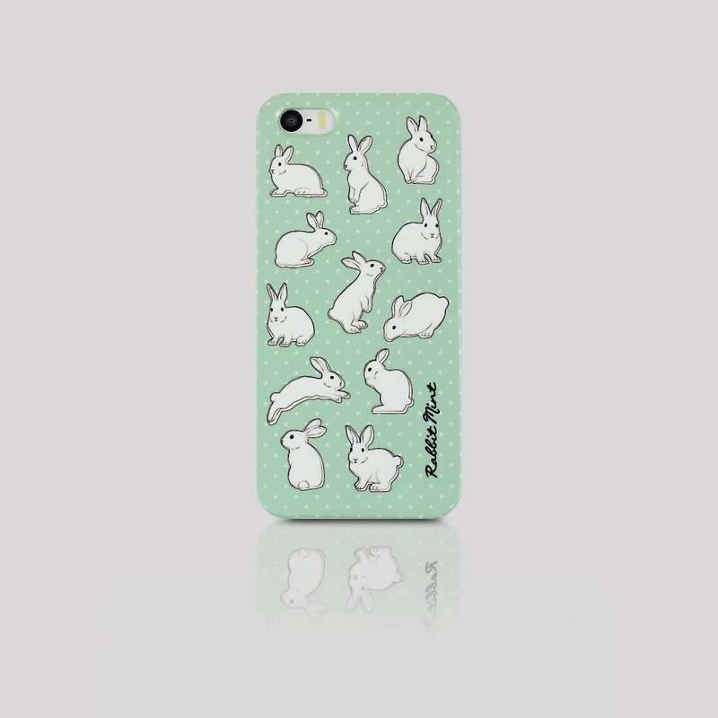 (Rabbit Mint) Mint Rabbit Phone Case - Polka Dot Series - iPhone 5 / 5S (P00051) - Phone Cases - Plastic Green