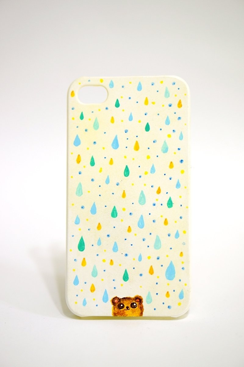 カスタマイズを描いた[COLOR雨] AppleのiPhone 4 / 4Sの携帯電話シェル - その他 - プラスチック 