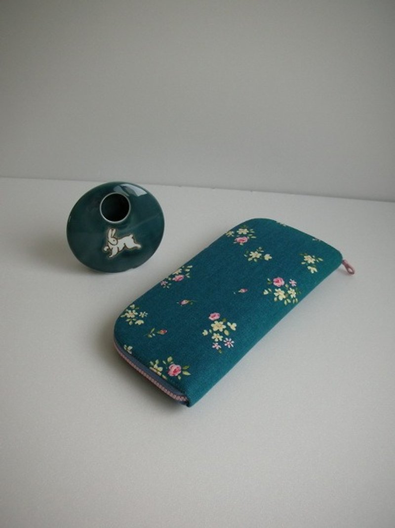 bagme small bouquet of blue cotton - long clip / wallet / purse ***the last one*** - Wallets - Other Materials Blue