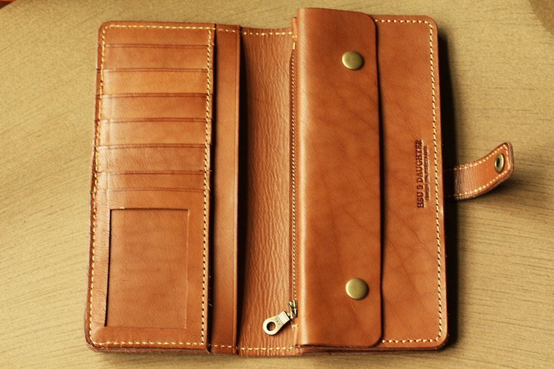 Hsu & amp; Daughter multilayer long clip [HDB1001] - Wallets - Genuine Leather Brown