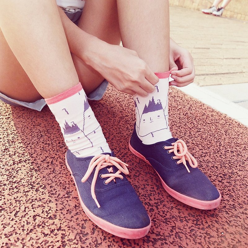 小火山 / 右手超人襪 - 襪子 - 其他材質 粉紅色