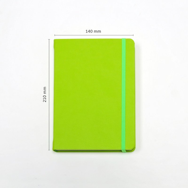 Leather Notebook A5 Customized Free Branding Service Unique Heart Gift Bellagenda - สมุดบันทึก/สมุดปฏิทิน - หนังเทียม สีเขียว