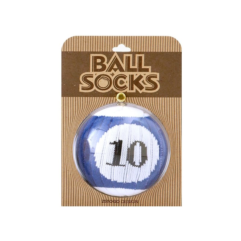 POOL BALL SOCKS 撞球襪10號球 - 襪子 - 棉．麻 藍色