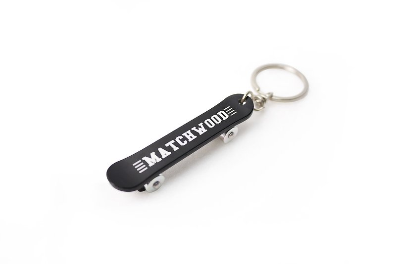 โลหะ ที่ห้อยกุญแจ สีดำ - Matchwood Skate Keychain Skate Opener Keyring Black