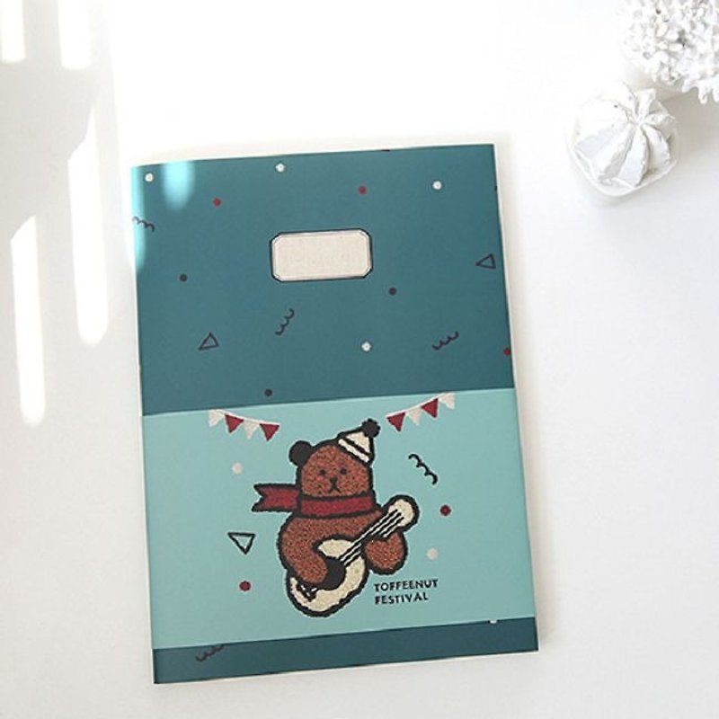 Clear Out Sale  -  Too Bear Stripe Notebook V.2-ディープブルーL、MPL23935 - ノート・手帳 - 紙 ブルー