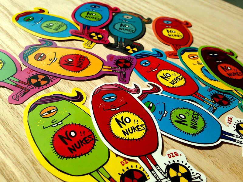 Anti-nuclear stickers Miss eyelids // - Stickers - Waterproof Material Multicolor