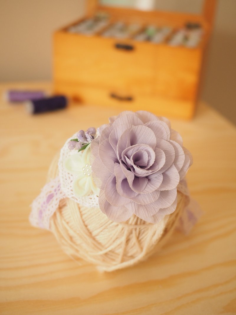 Handmade fabric hair accessory - Baby Hats & Headbands - Other Materials Purple