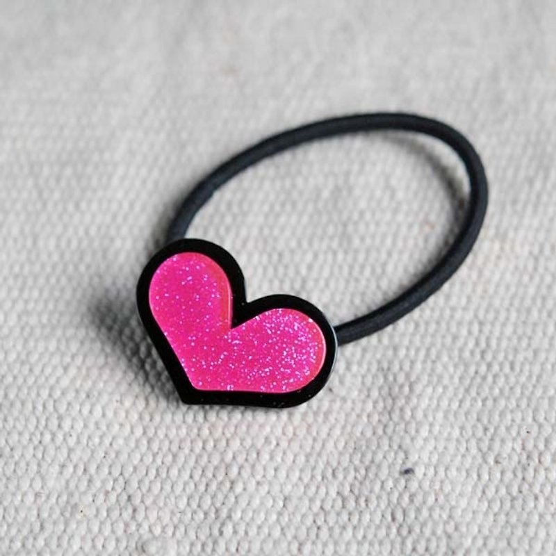 Little Love, Hair Tress, Hair Tie-Pink Pair - Hair Accessories - Acrylic Pink