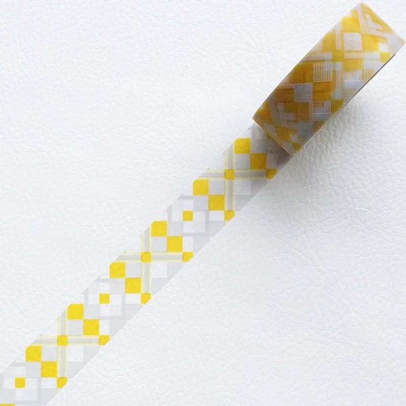 NICHIBAN Petit Joie Mending Tape 花漾膠帶 (PJMD-15S017) - 紙膠帶 - 其他材質 黃色