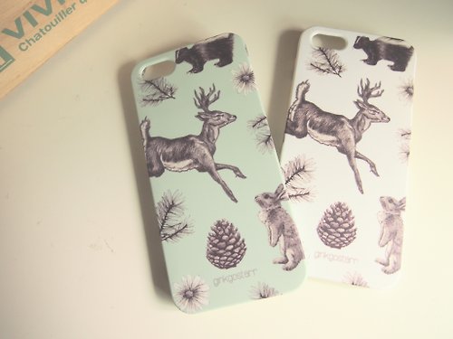 louandfriends :: 聖誕禮物 ::森林裡的動物們 手機殼 iPhone 5/5s 4/4s