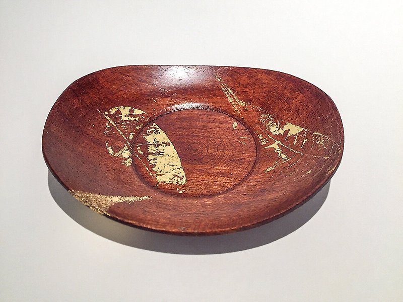 Hand-made rosewood saucer by teacher Liang Weiwei - Teapots & Teacups - Wood 