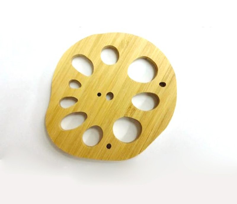 Kurekure bamboo Cup 墊 Hasu藕 - Coasters - Bamboo Gold