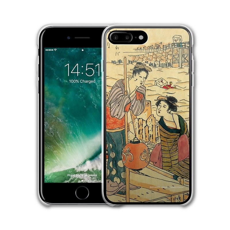 AppleWork iPhone 6/7/8 Plusオリジナル保護ケース - 豆腐浮世絵PIP-293 - スマホケース - プラスチック カーキ