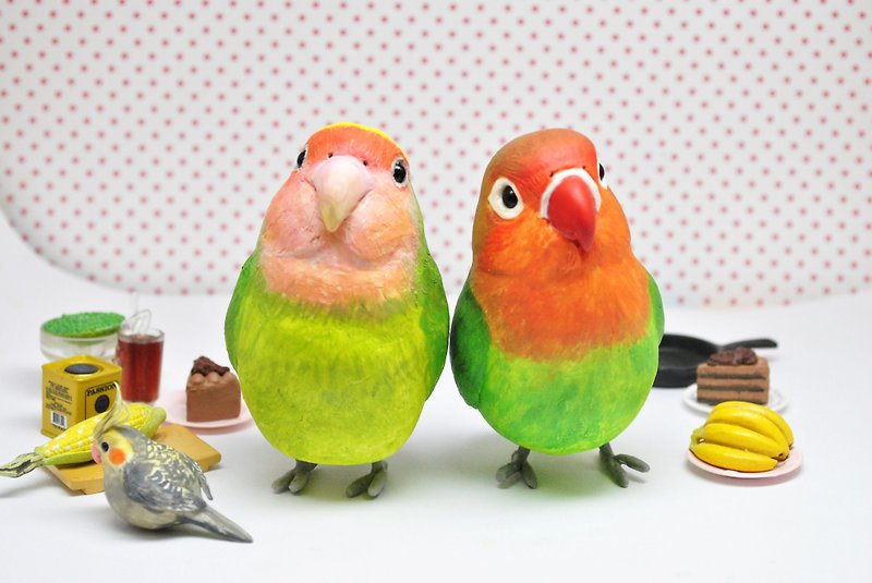 ペットドール5-6センチメートル（鳥）手作りの習慣として飾りとして使用することができます - 人形・フィギュア - 粘土 多色