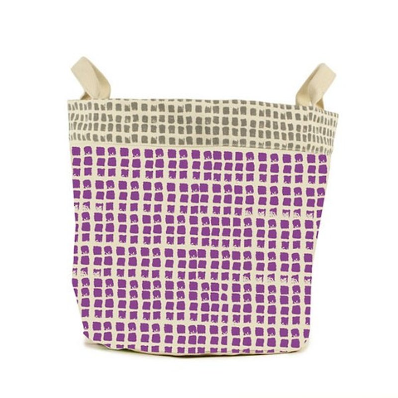 Canadian fluf organic cotton-small storage dual-purpose bag-little grape purple - กล่องเก็บของ - ผ้าฝ้าย/ผ้าลินิน สีม่วง