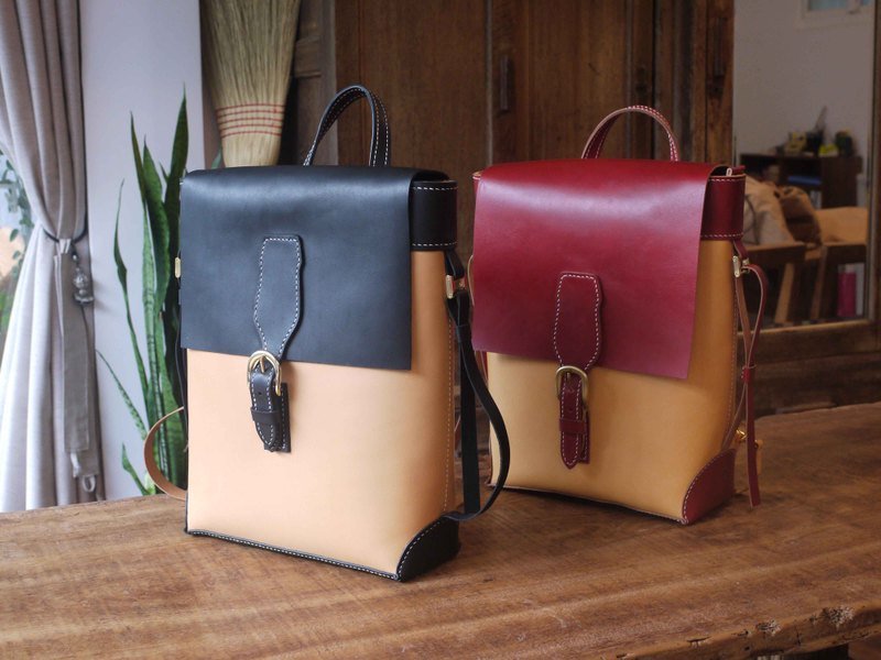 Color back bags - กระเป๋าแมสเซนเจอร์ - หนังแท้ 