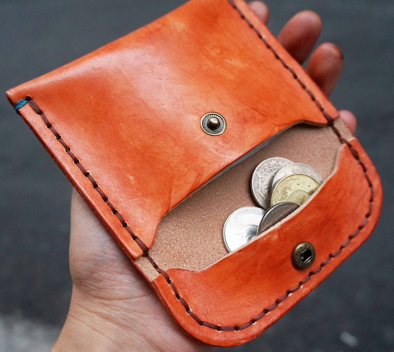 Sienna leather coin purse - Coin Purses - Genuine Leather Orange