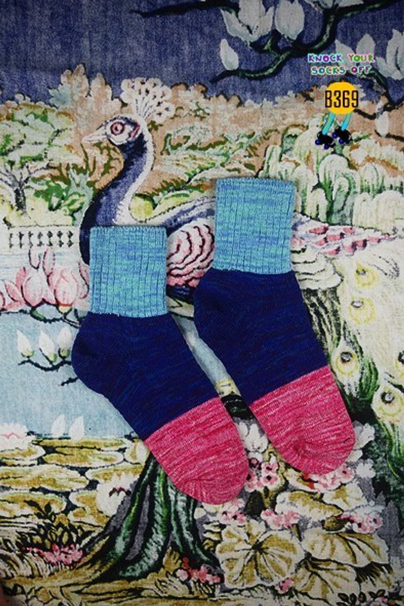 塊面襪!!夏漪眺=knock your socks off !! - 襪子 - 其他材質 藍色