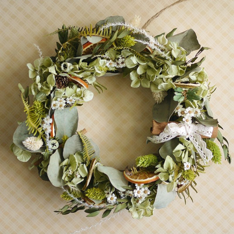 A gesture - green wreath pastoral Hakubaicho - Plants - Plants & Flowers Green