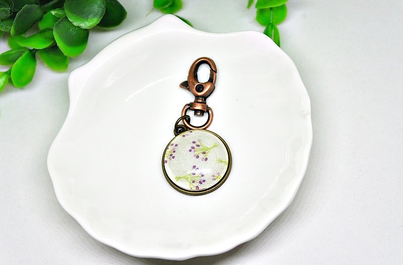 * * Time gemstone keychain _ accessory bag limit x1 # # # # gift - Keychains - Other Metals Purple