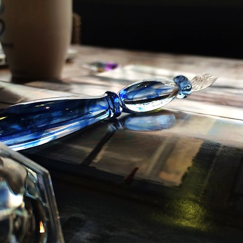 Galassia 【免運 24H出貨】Galassia 藝術水晶鋼筆禮盒 艷系列湛海藍