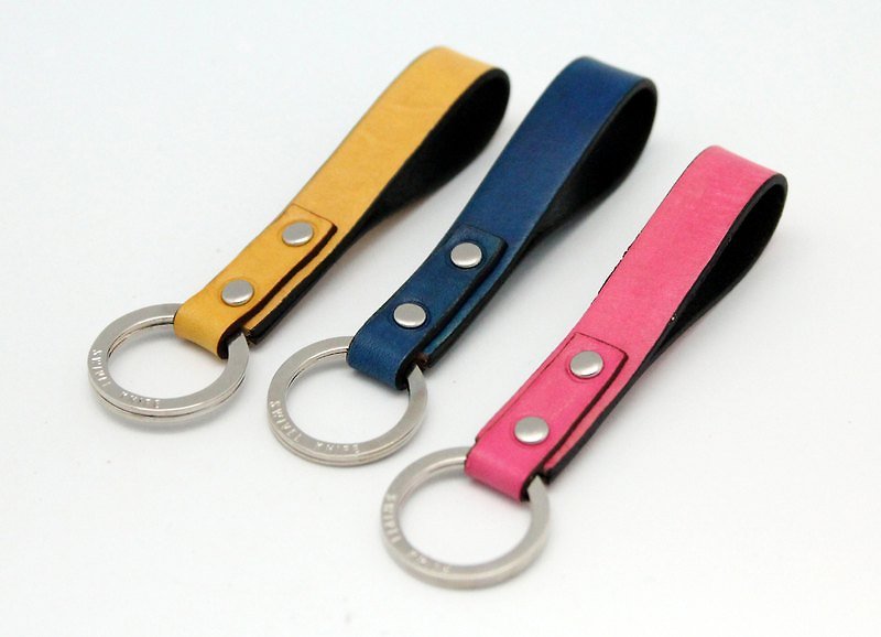 Hand leather single ring key ring - Leather Goods - Genuine Leather 